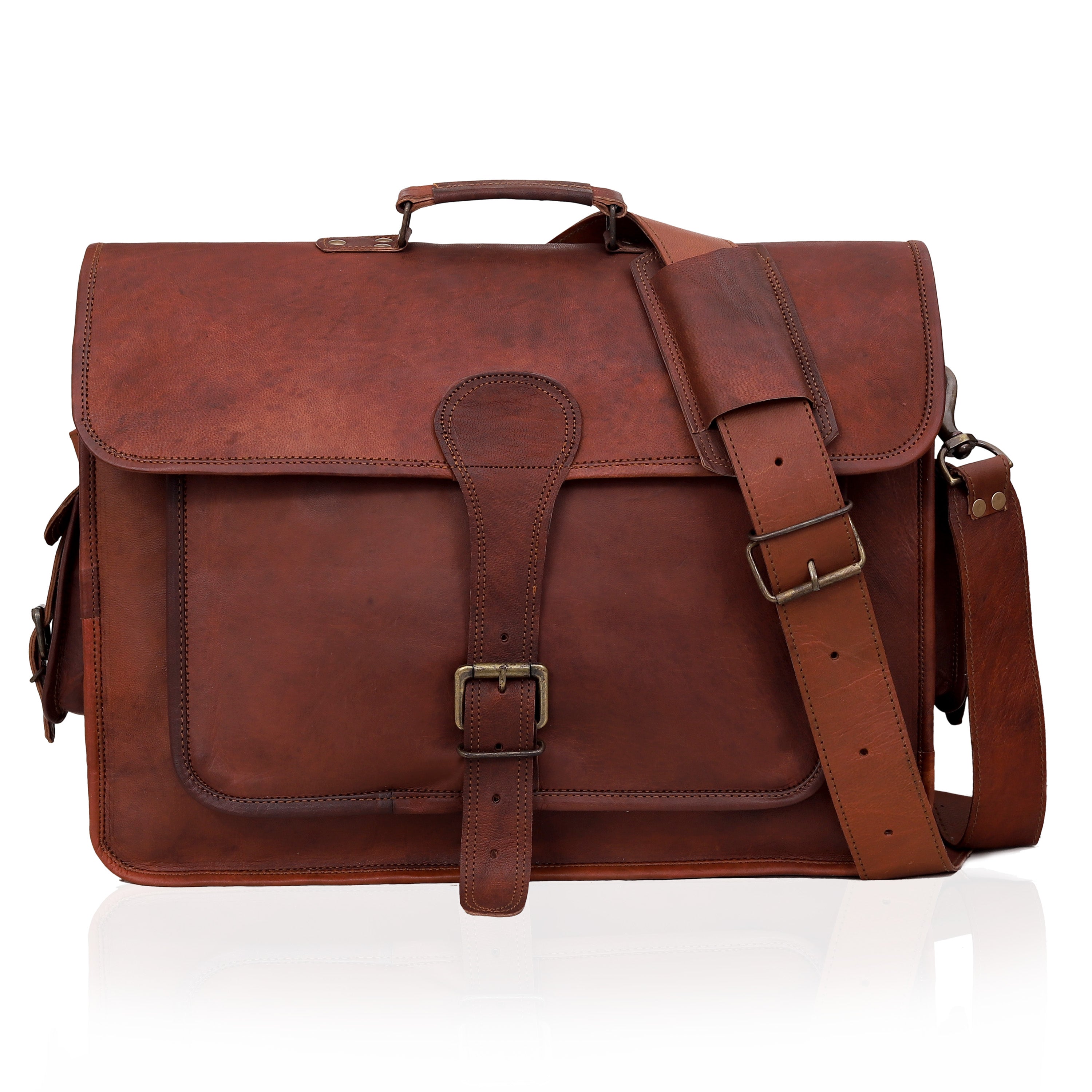 Premium Buffalo Leather Messenger Bag for Men