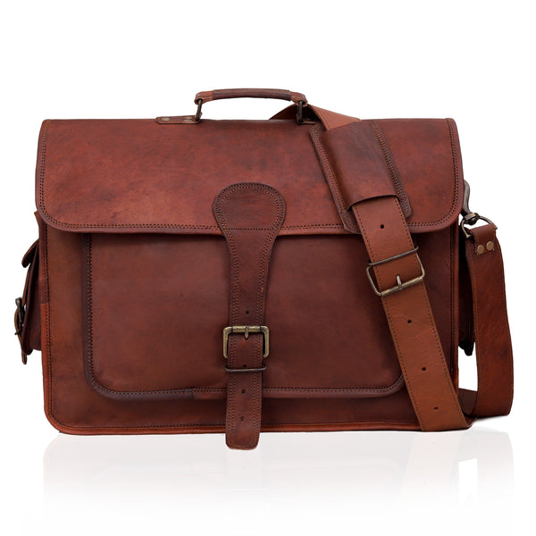 Premium Buffalo Leather Messenger Bag for Men