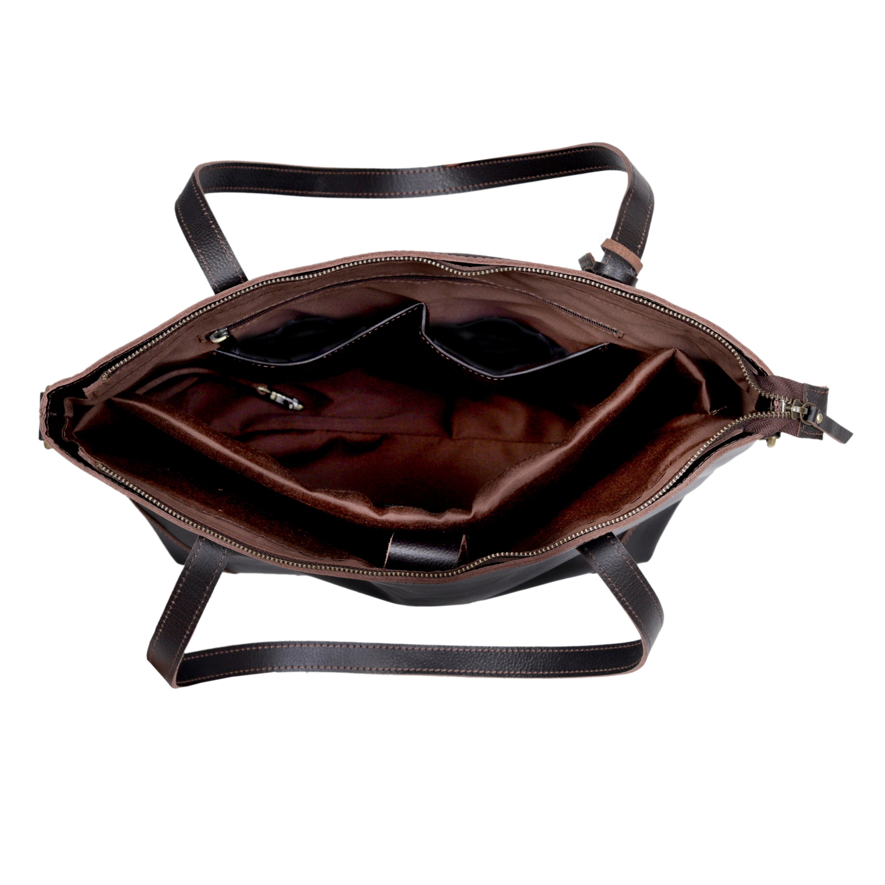 Buffalo Leather Tote Bag - Brown