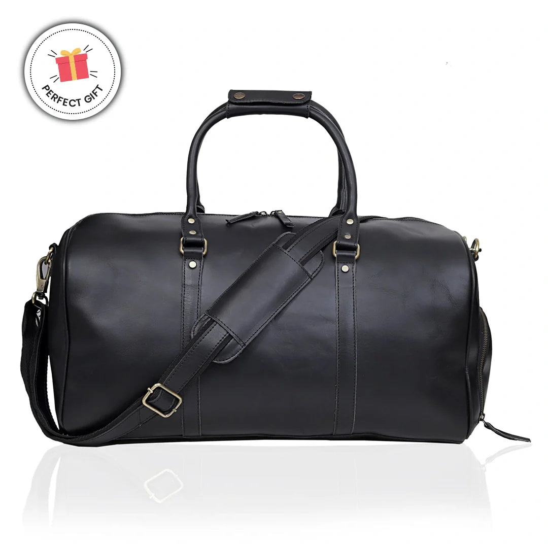 John Leather Duffel Bag Combo Set