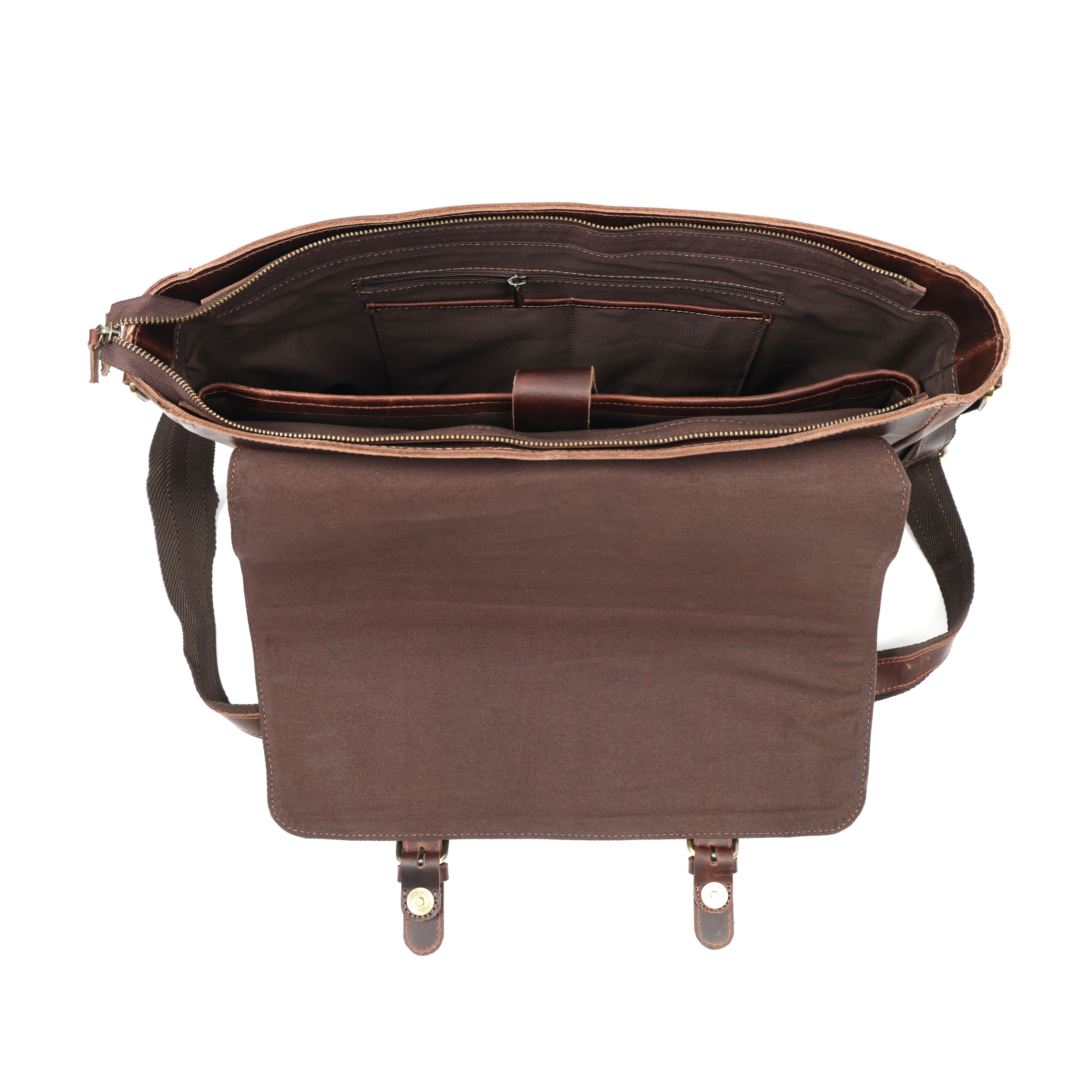 Full-Grain Buffalo Leather Messenger Bag