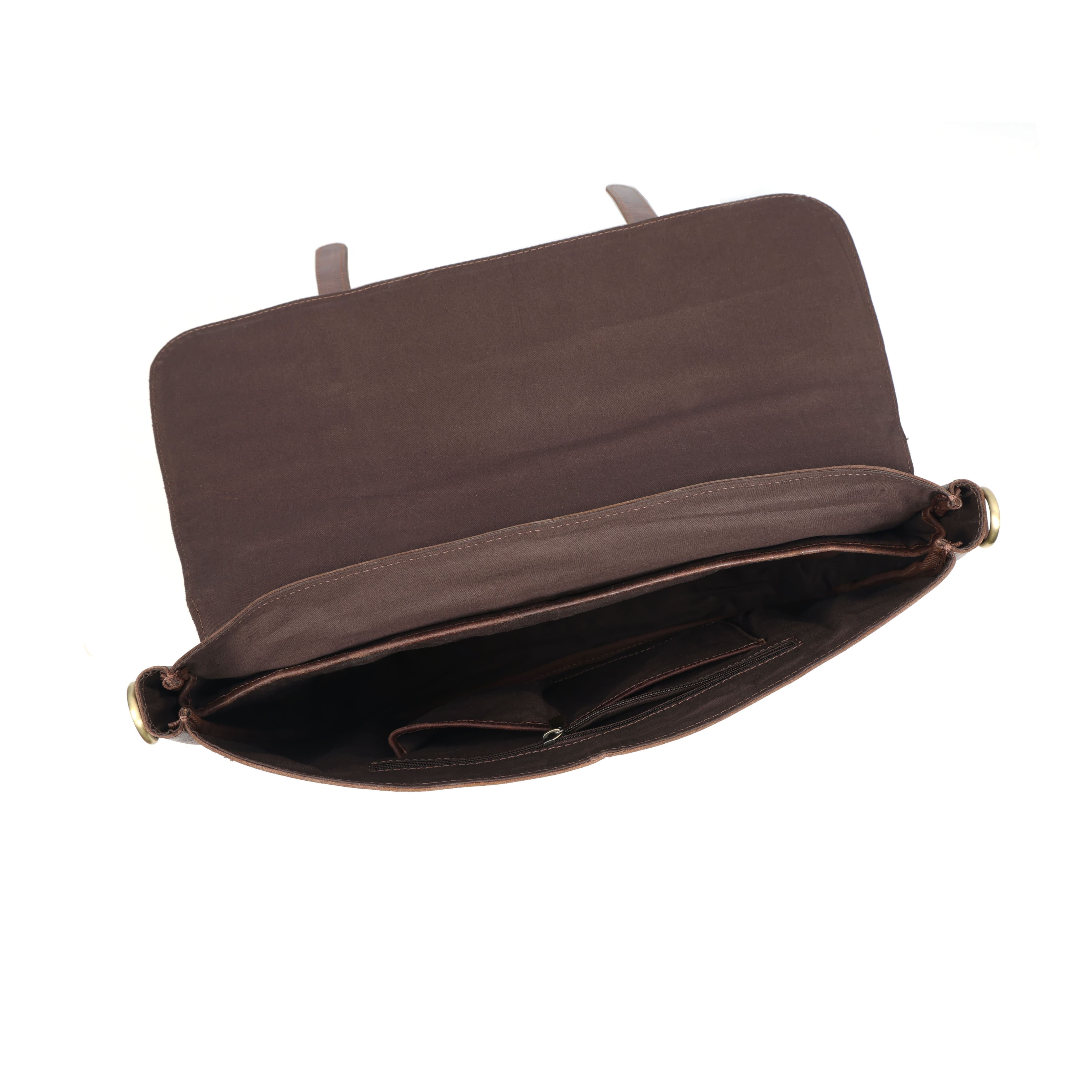 Full-Grain Buffalo Leather Messenger Bag