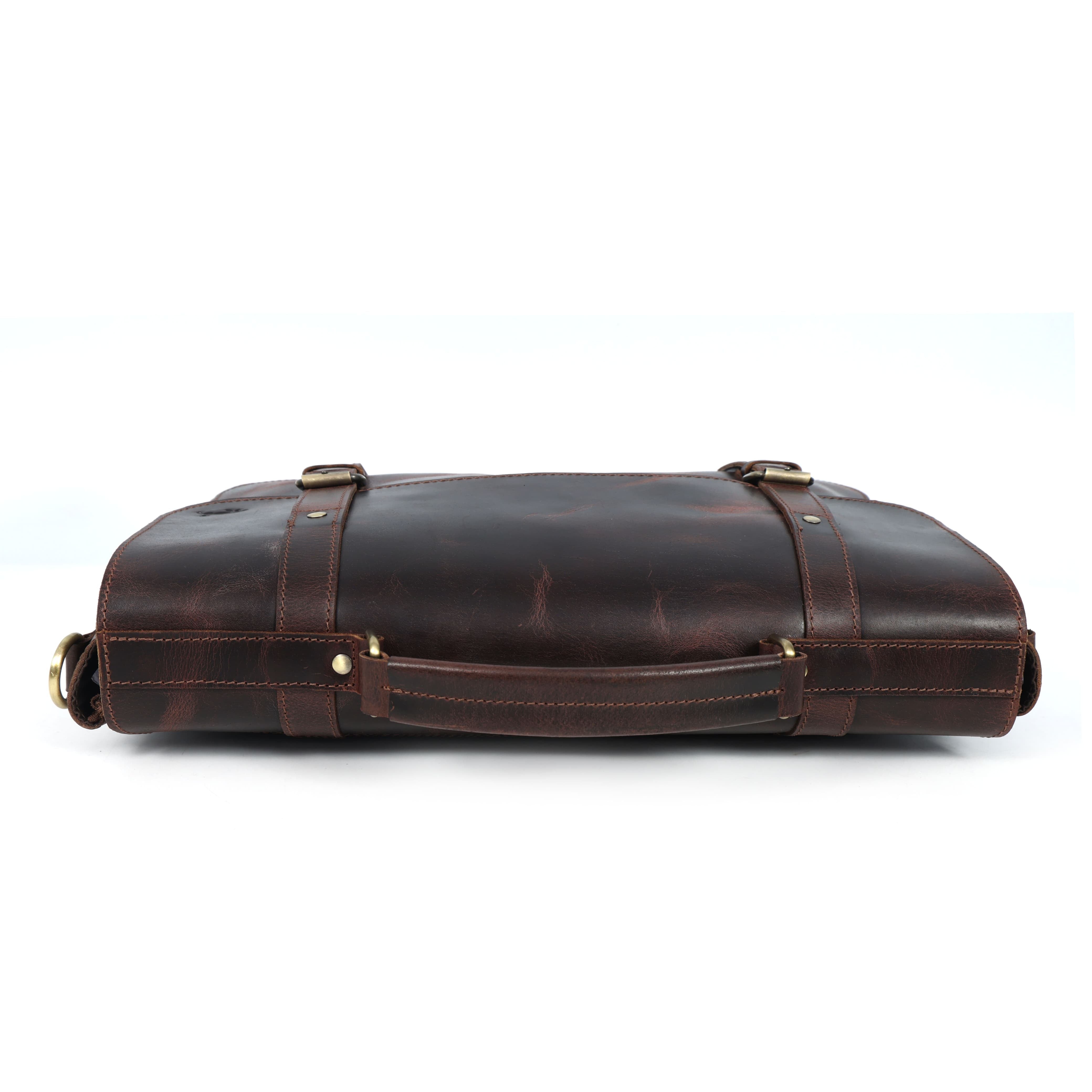 Full-Grain Buffalo Leather Messenger Bag