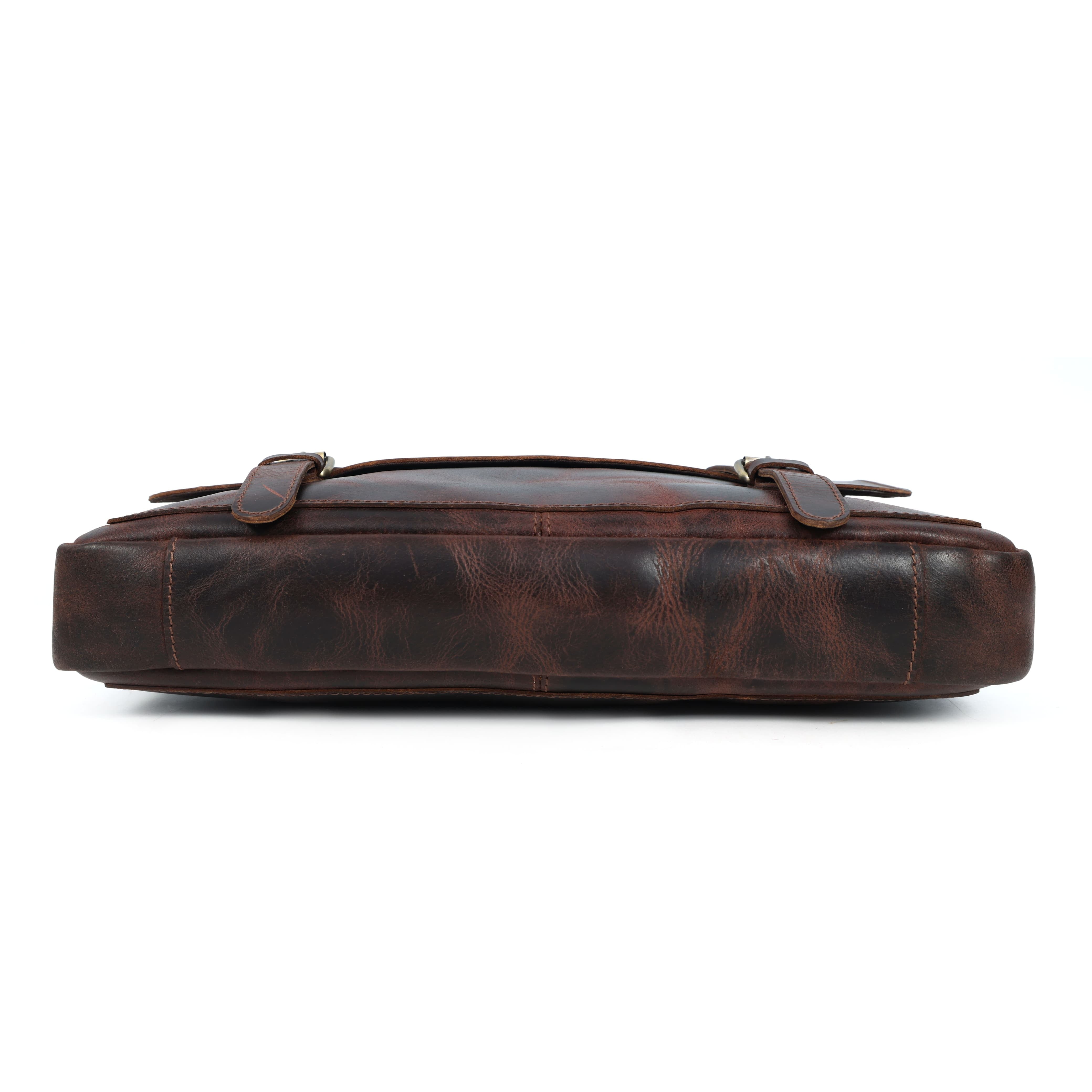 Full-Grain Buffalo Leather Messenger Bag