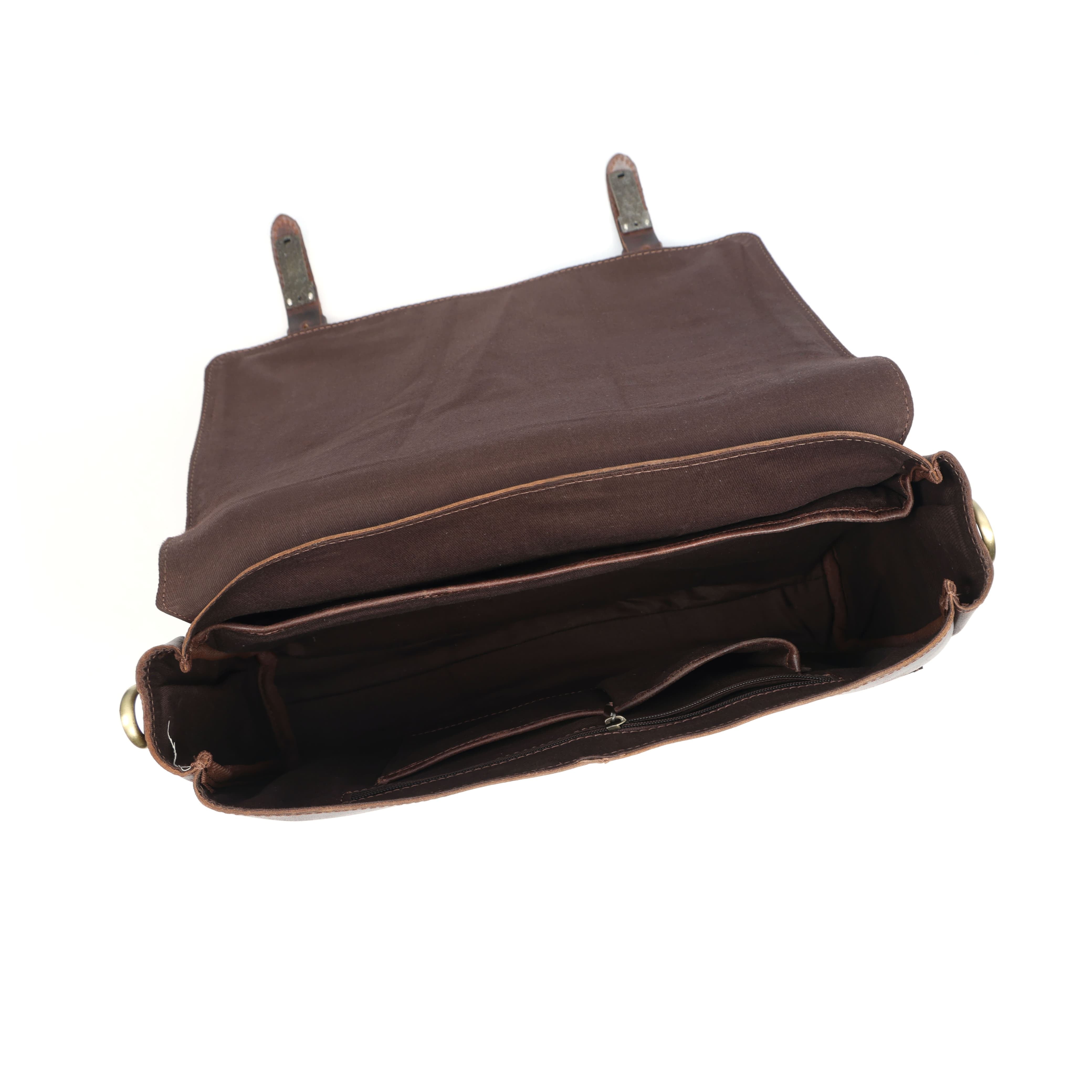 Full-Grain Buffalo Leather Messenger Bag