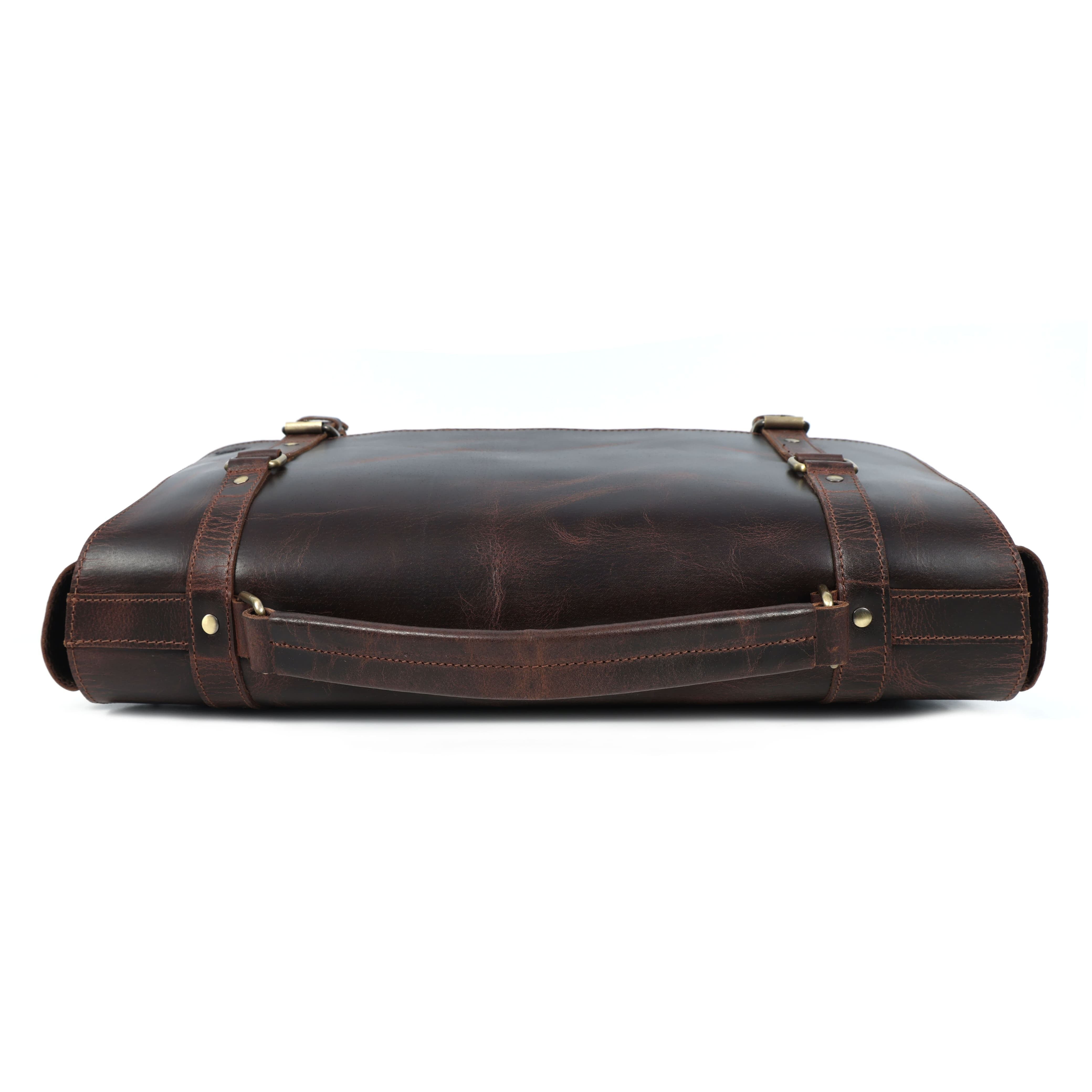 Full-Grain Buffalo Leather Messenger Bag