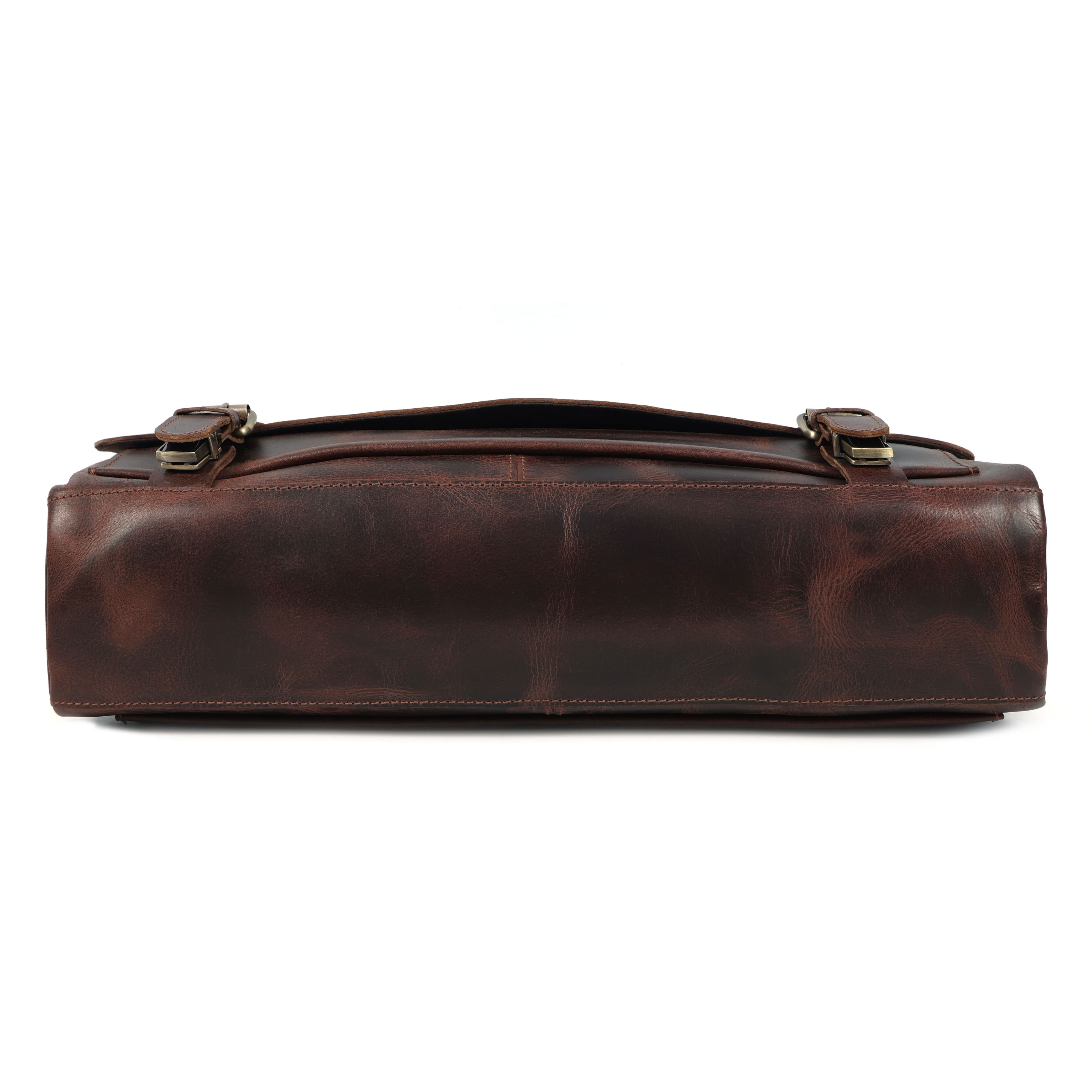 Full-Grain Buffalo Leather Messenger Bag