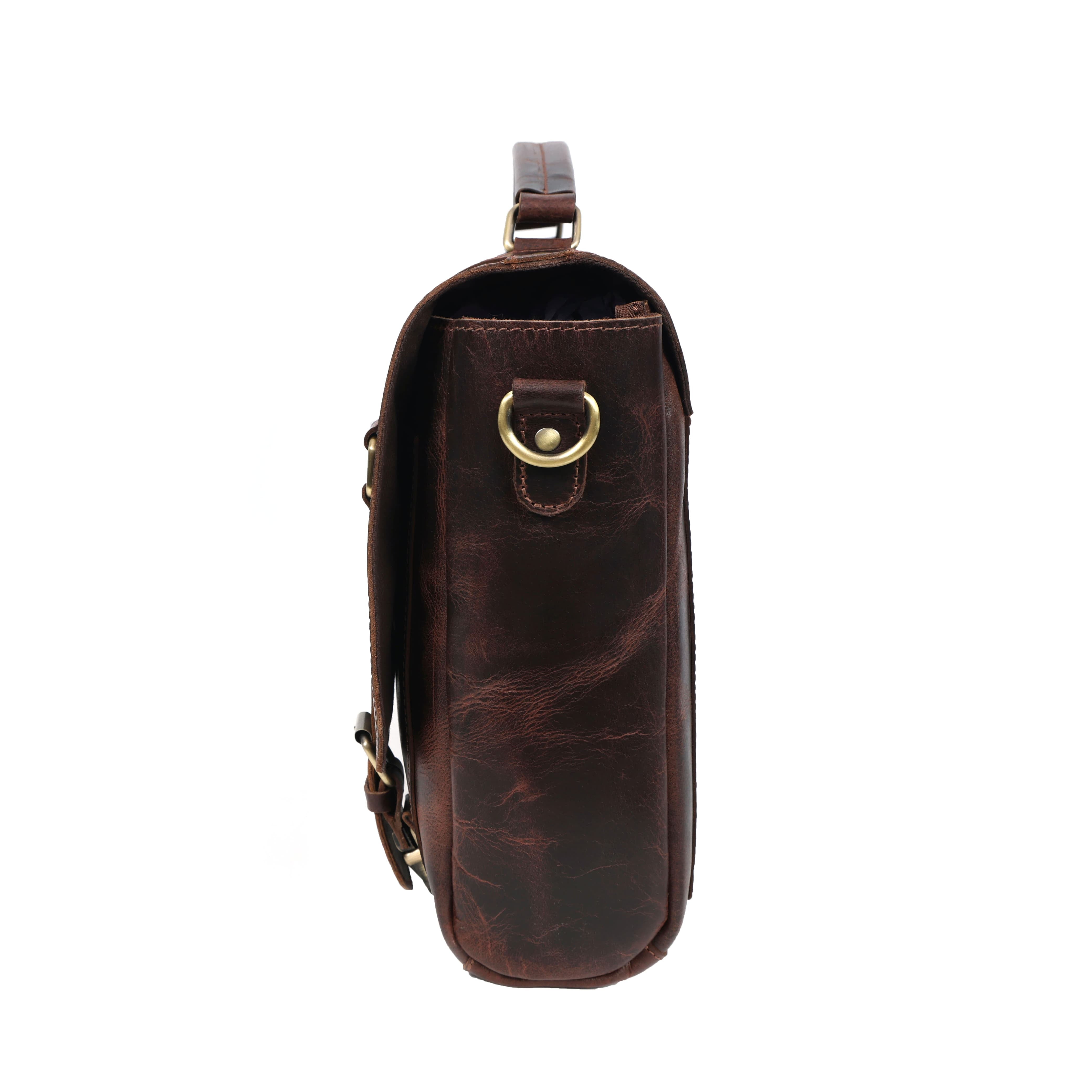 Full-Grain Buffalo Leather Messenger Bag