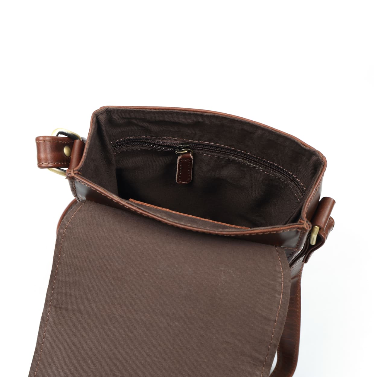 Mini Horizon Full-Grain Buffalo Leather Satchel – Compact Crossbody Messenger Bag
