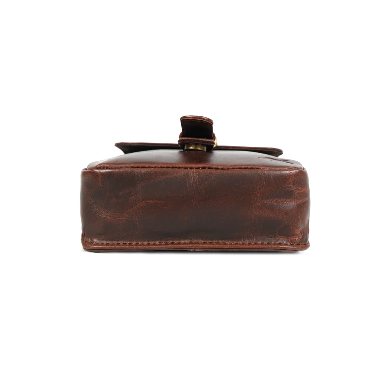 Mini Horizon Full-Grain Buffalo Leather Satchel – Compact Crossbody Messenger Bag