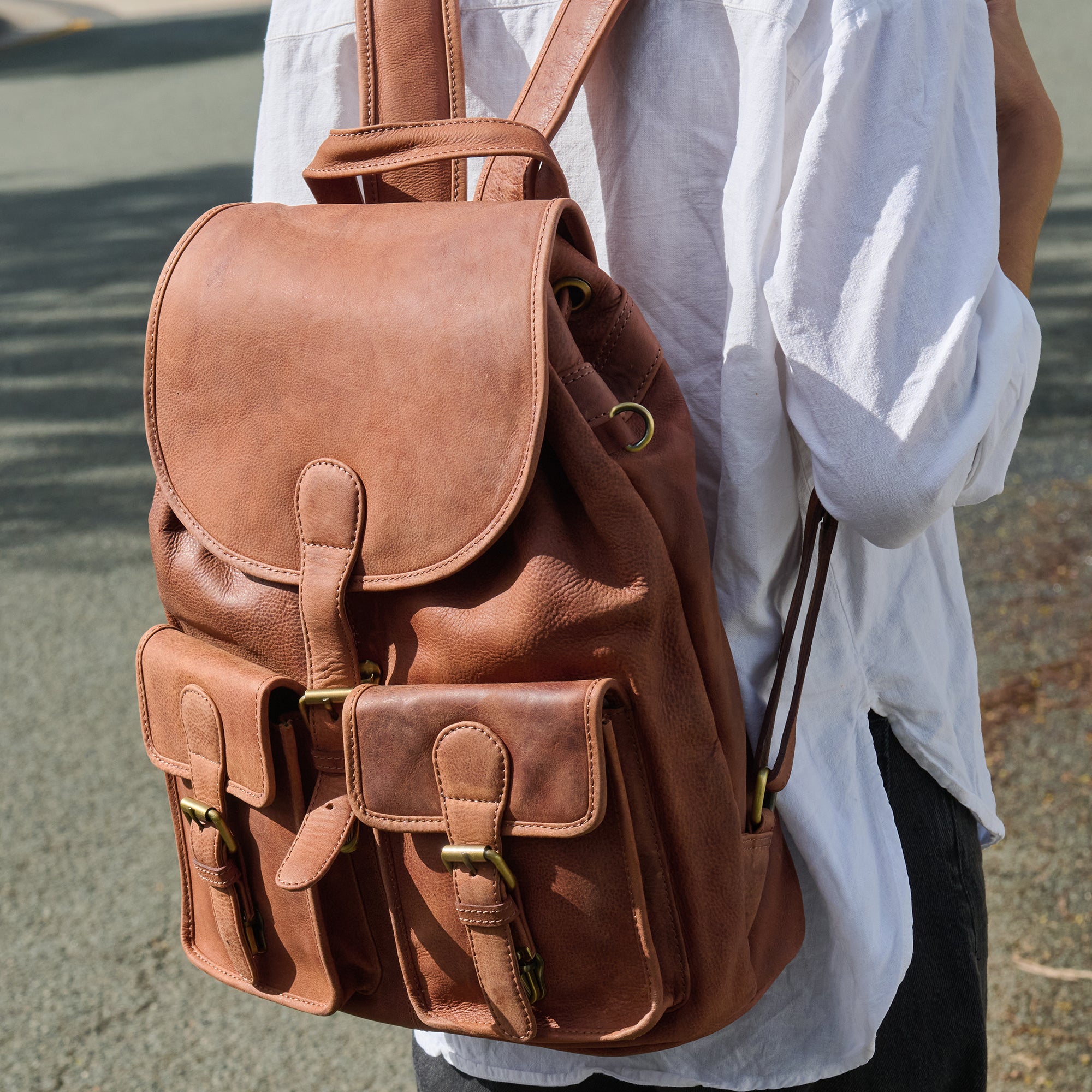Nomad Leather Backpack