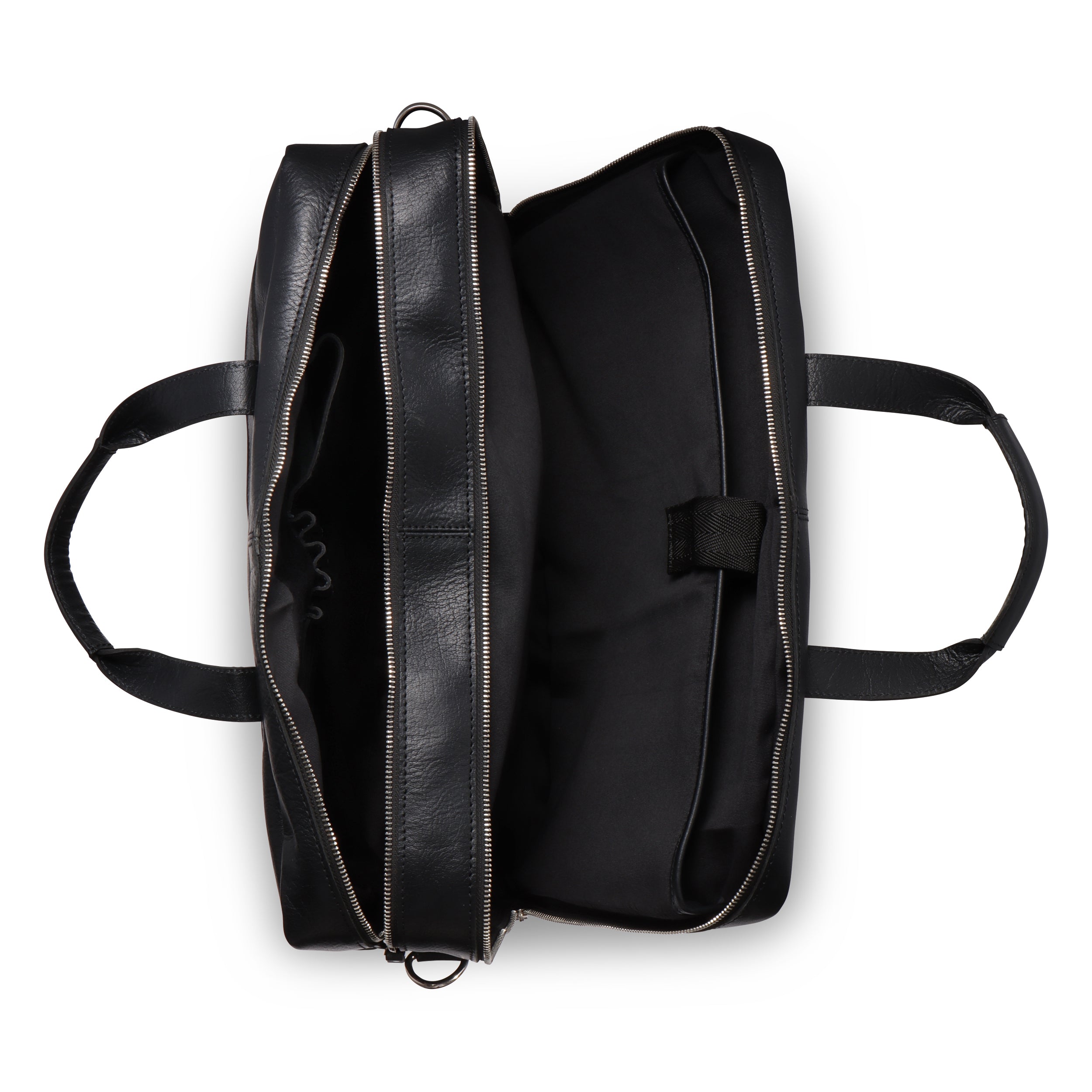 Onyx Black Leather Briefcase
