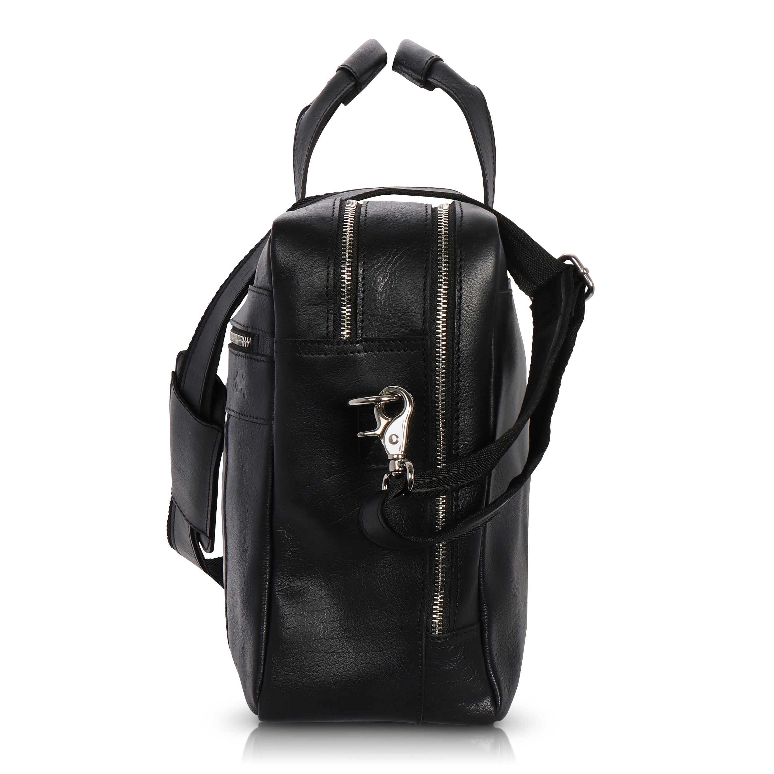 Onyx Black Leather Briefcase