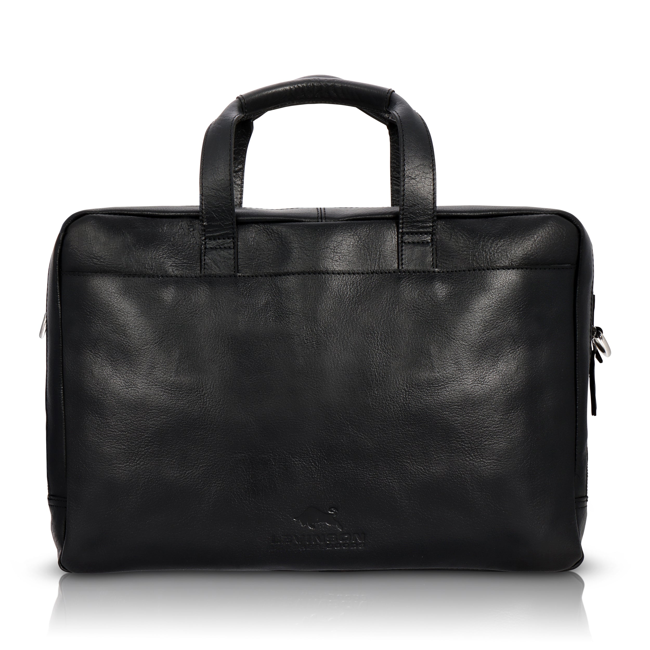 Onyx Black Leather Briefcase
