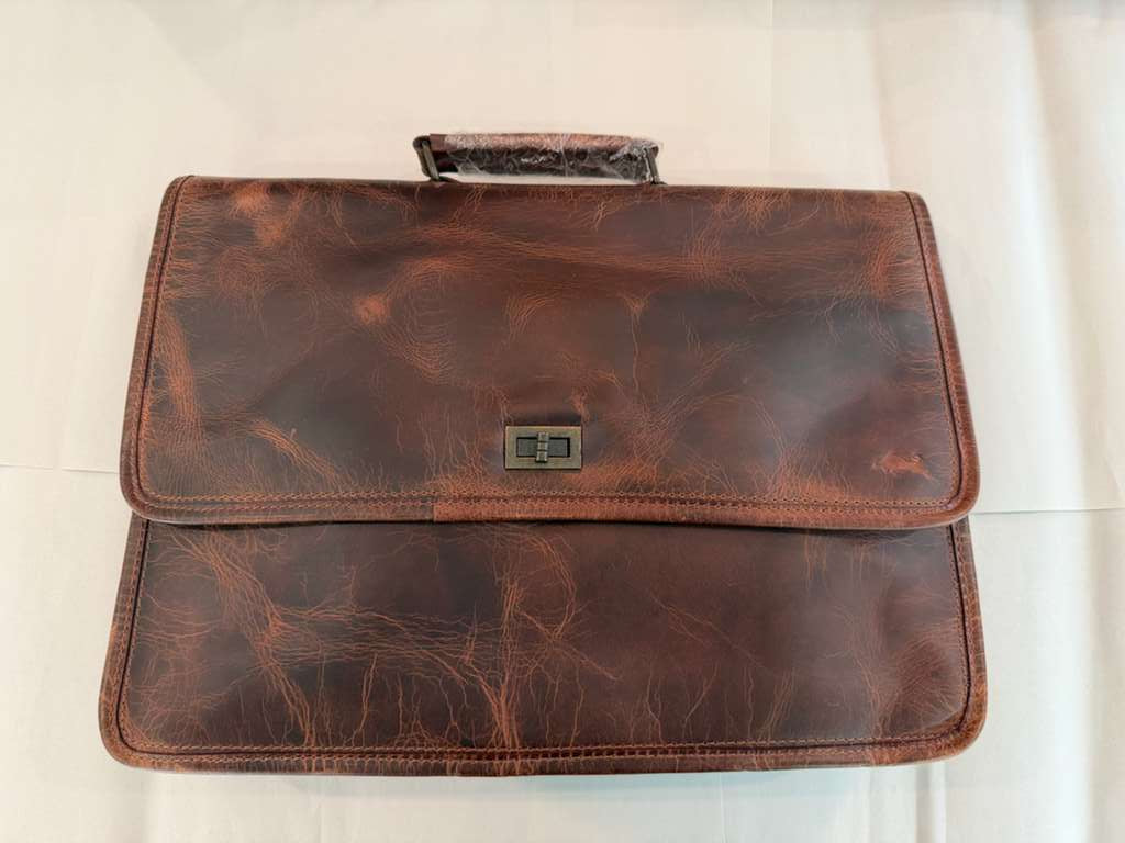 Parker Leather Messenger Bag for Men (Open Box)