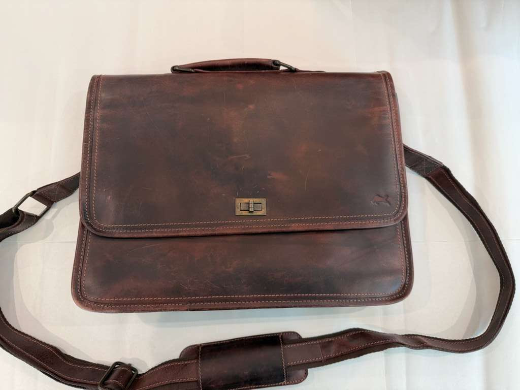 Parker Leather Messenger Bag for Men (Open Box)