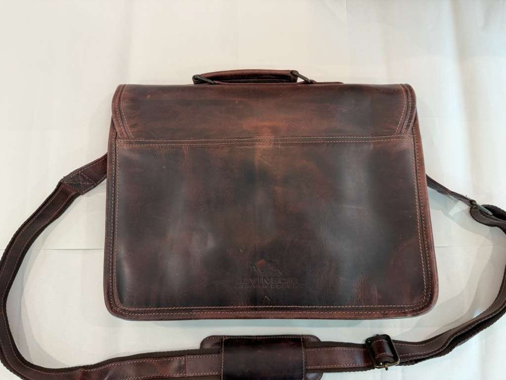 Parker Leather Messenger Bag for Men (Open Box)