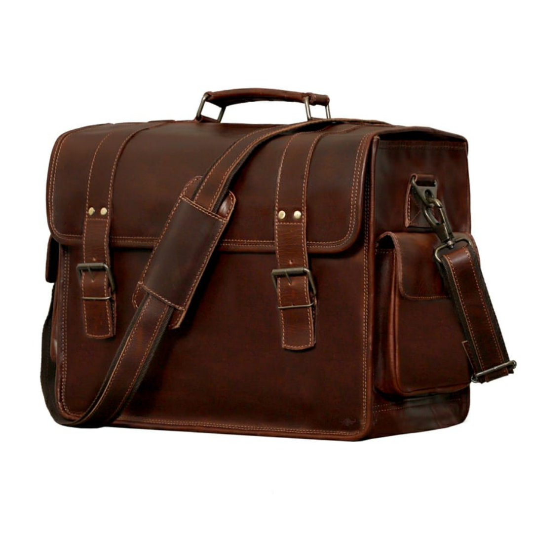 Buffalo Leather Satchel Briefcase