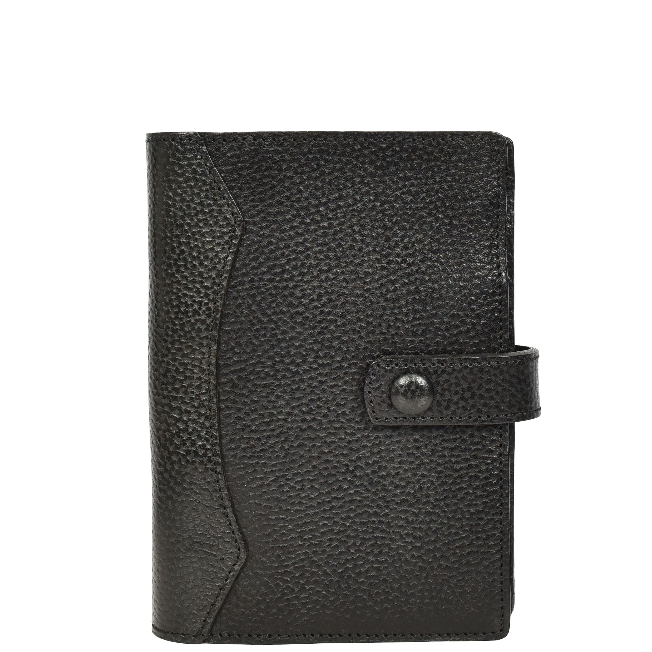 Premium Leather Diary Personal Organiser A6 Size Paper Refillable Ring Binder Notebook Velmora Black
