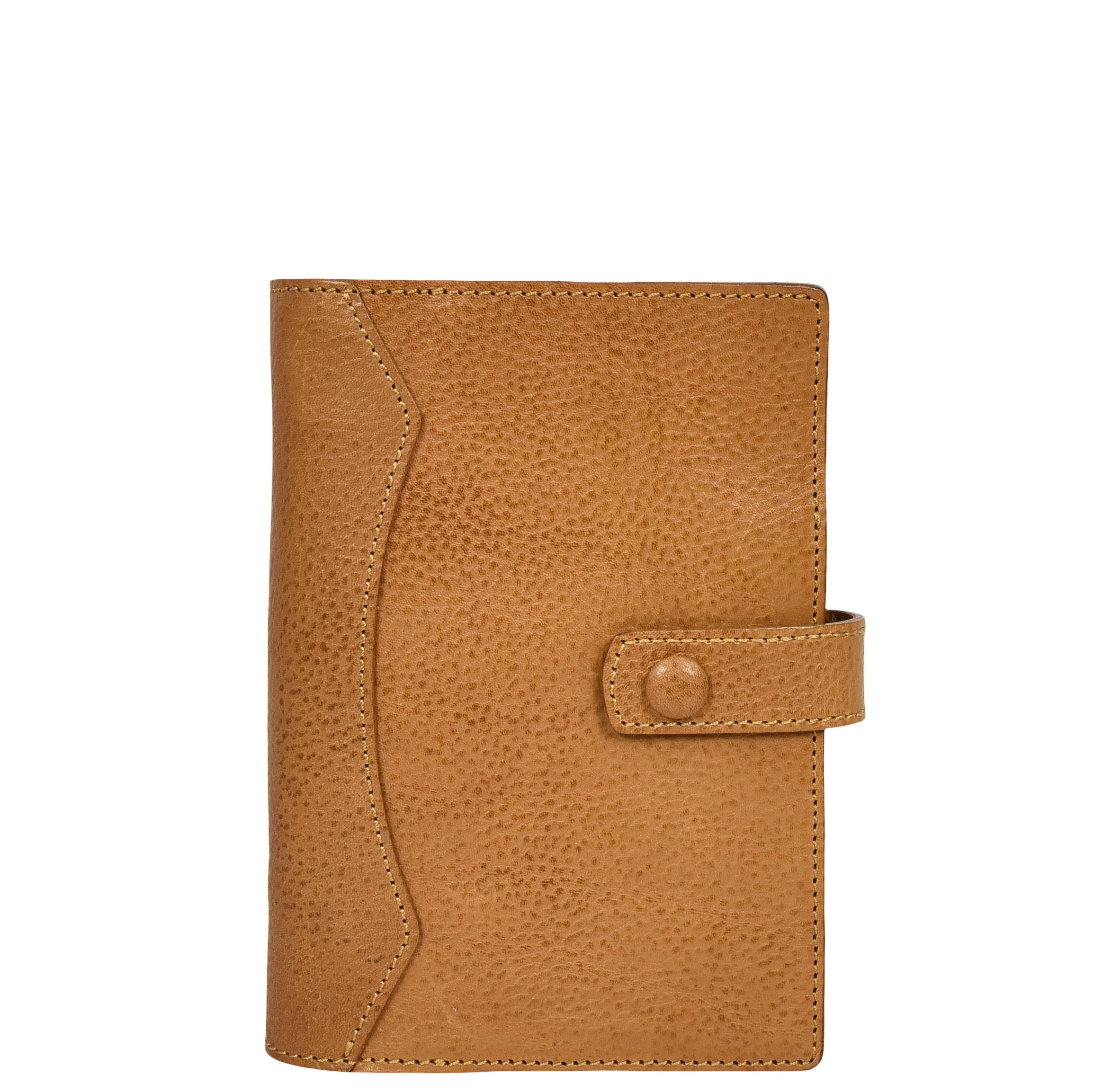 Premium Leather Diary Personal Organiser A6 Size Paper Refillable Ring Binder Notebook Velmora Olive Brown