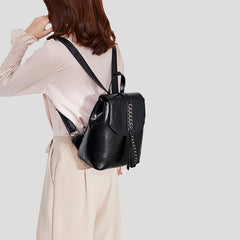 Women's Top Grain Leather Backpack, Leather Rucksack for Women, Lady Backpack Stylish Casual