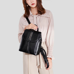 Women's Top Grain Leather Backpack, Leather Rucksack for Women, Lady Backpack Stylish Casual