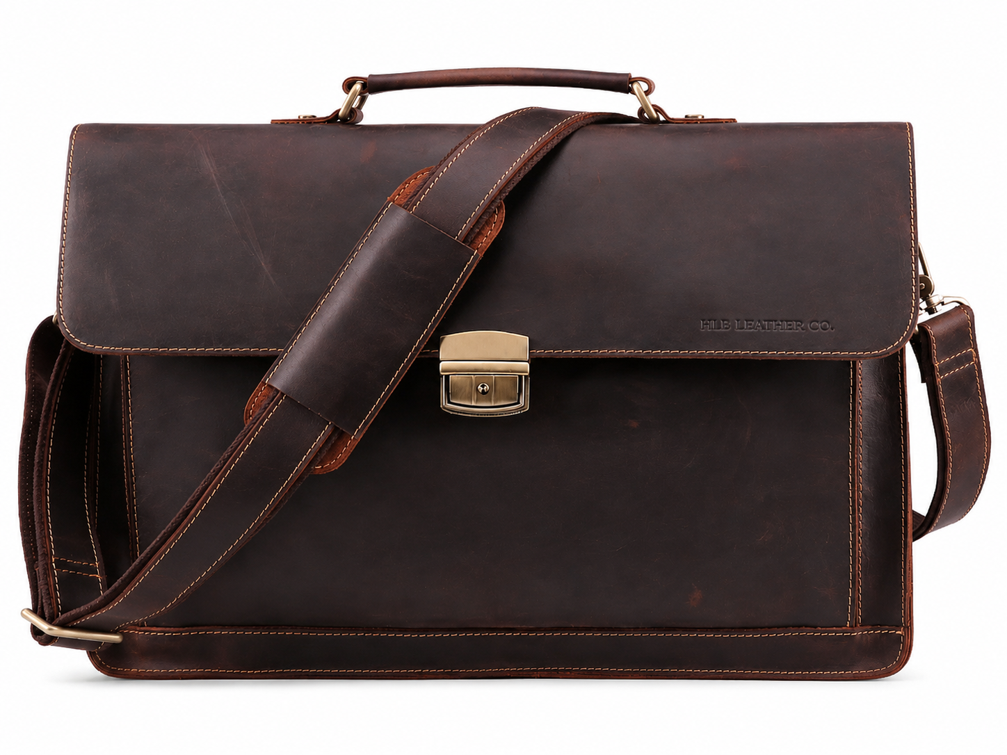 Full-Grain Leather Lawyer Briefcase