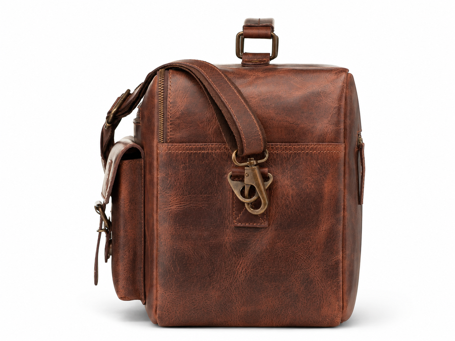 Full-Grain Buffalo Leather Briefcase