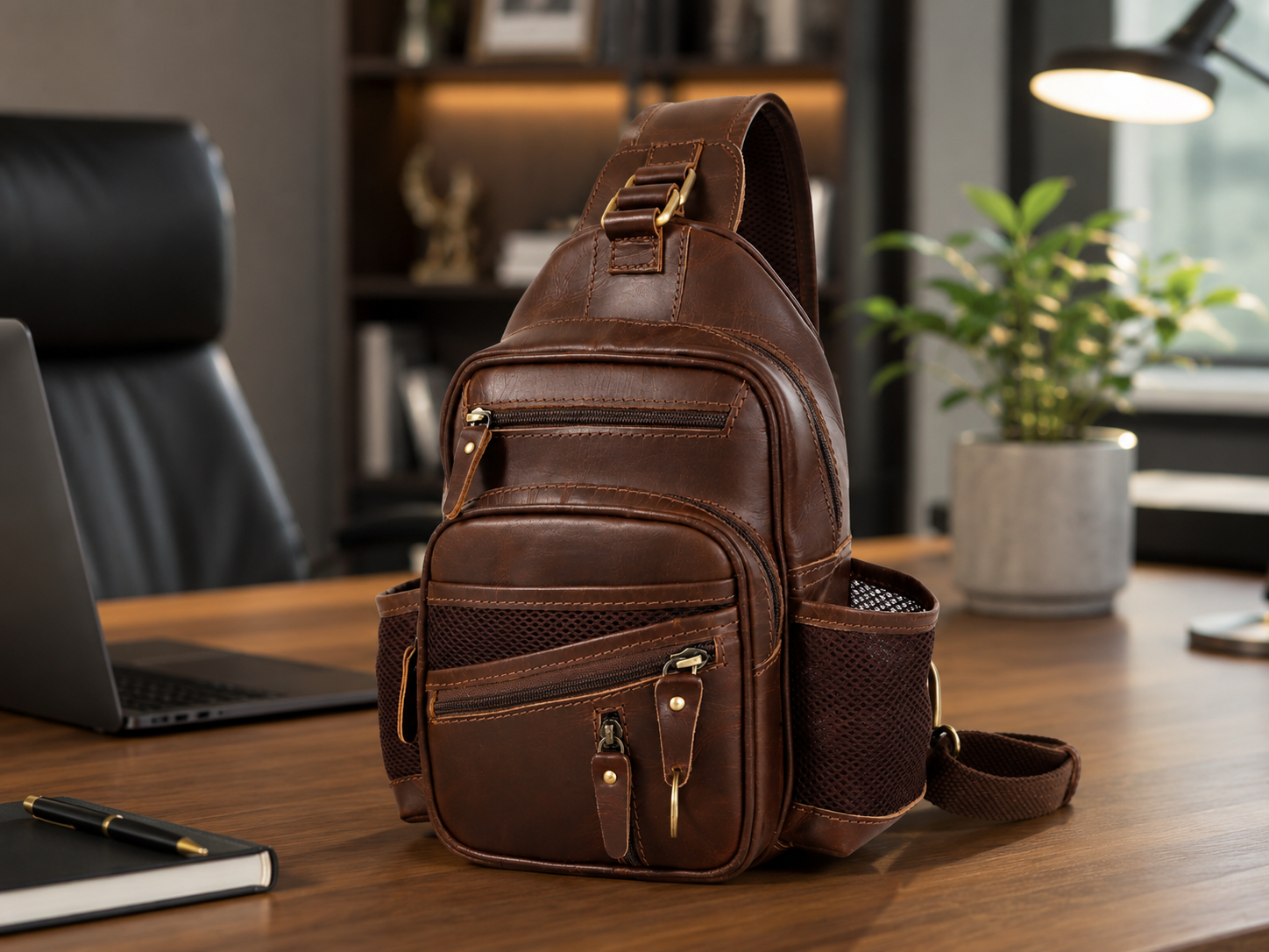 Hudson Voyager Buffalo Leather Sling Bag