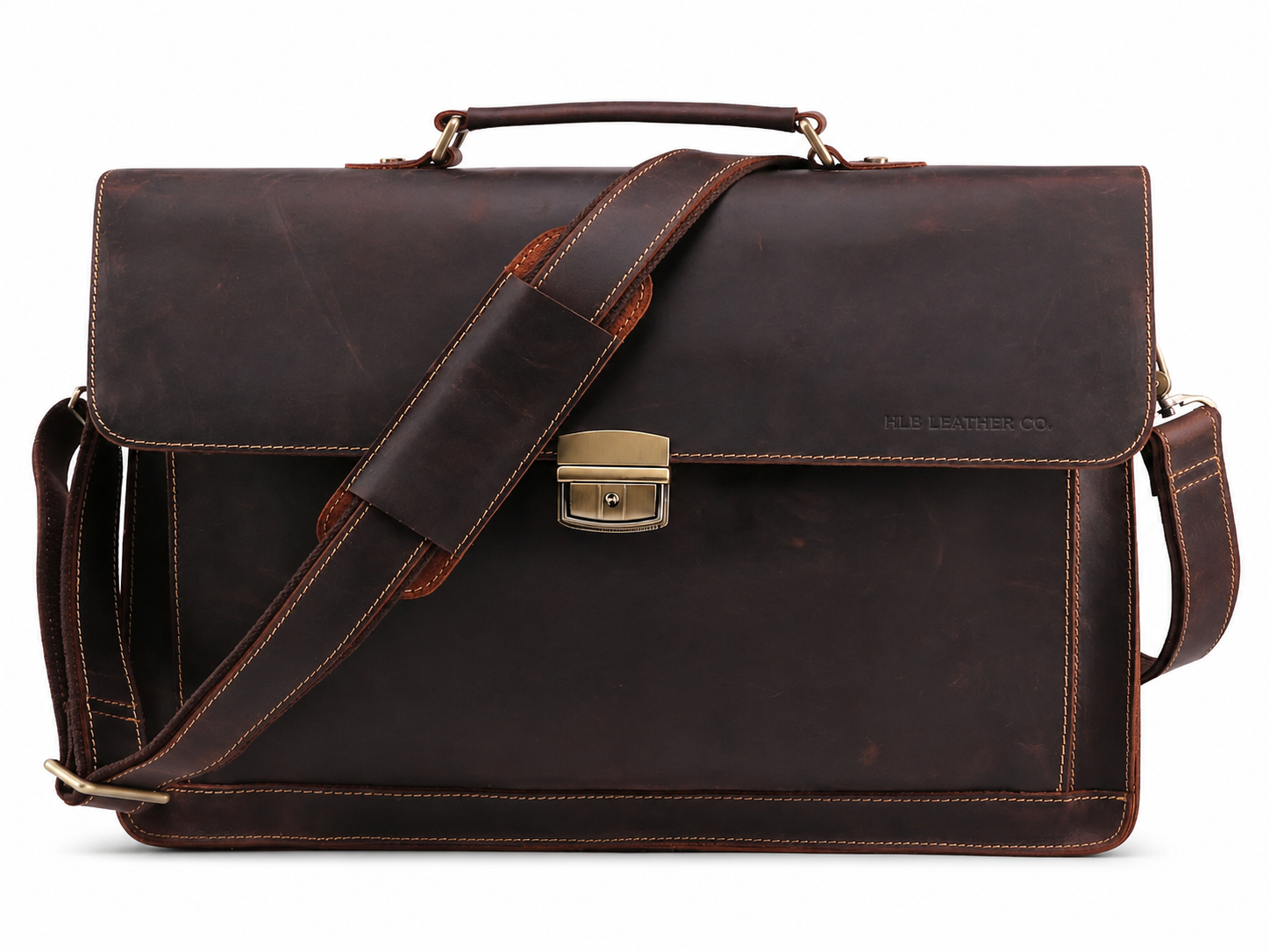 Full-Grain Leather Lawyer Briefcase