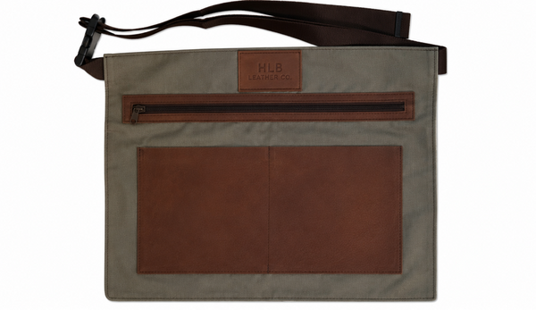 Rustic Leather X-Strap Work Apron