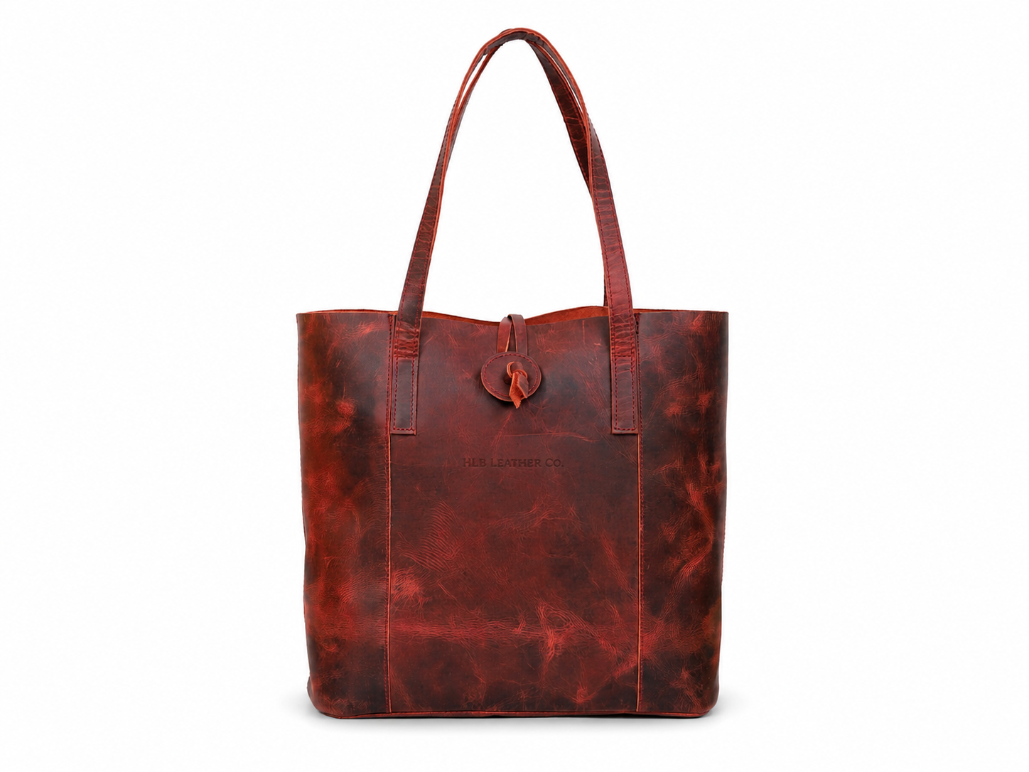 HLB Leather Tote Bag - Red