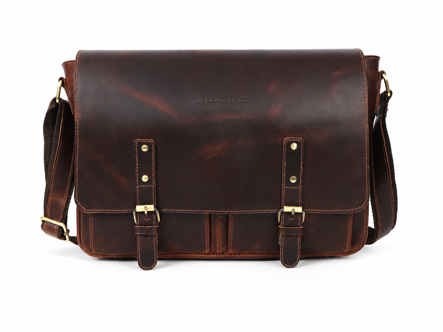 Full-Grain Buffalo Leather Messenger Bag