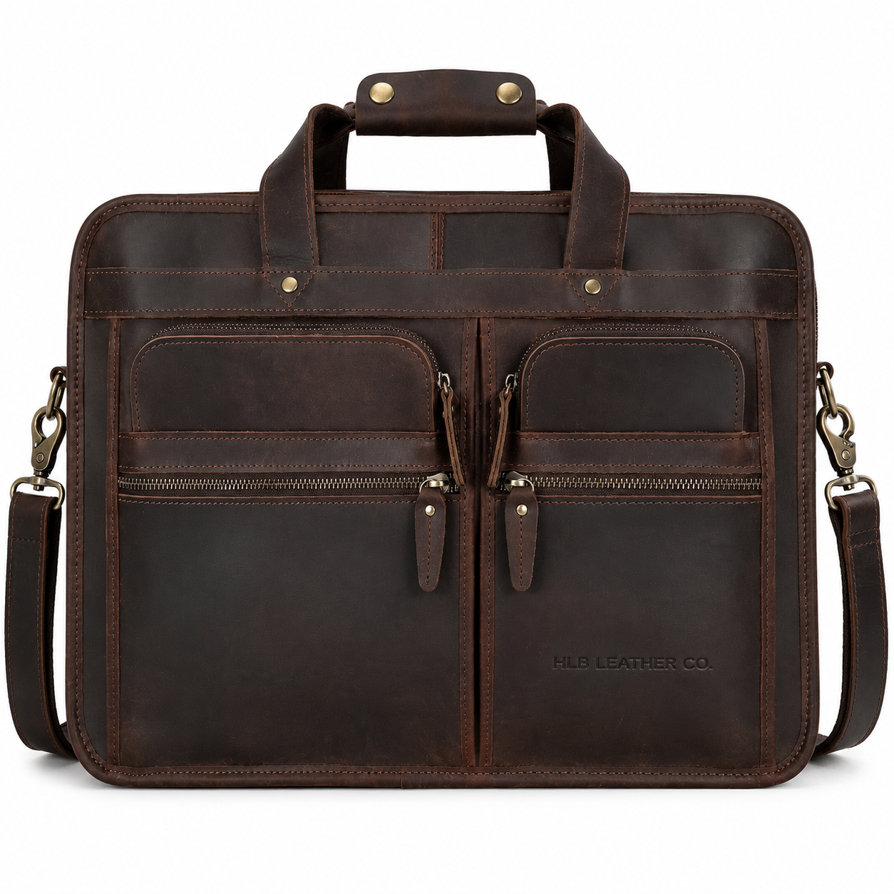 Mason Buffalo Leather Briefcase