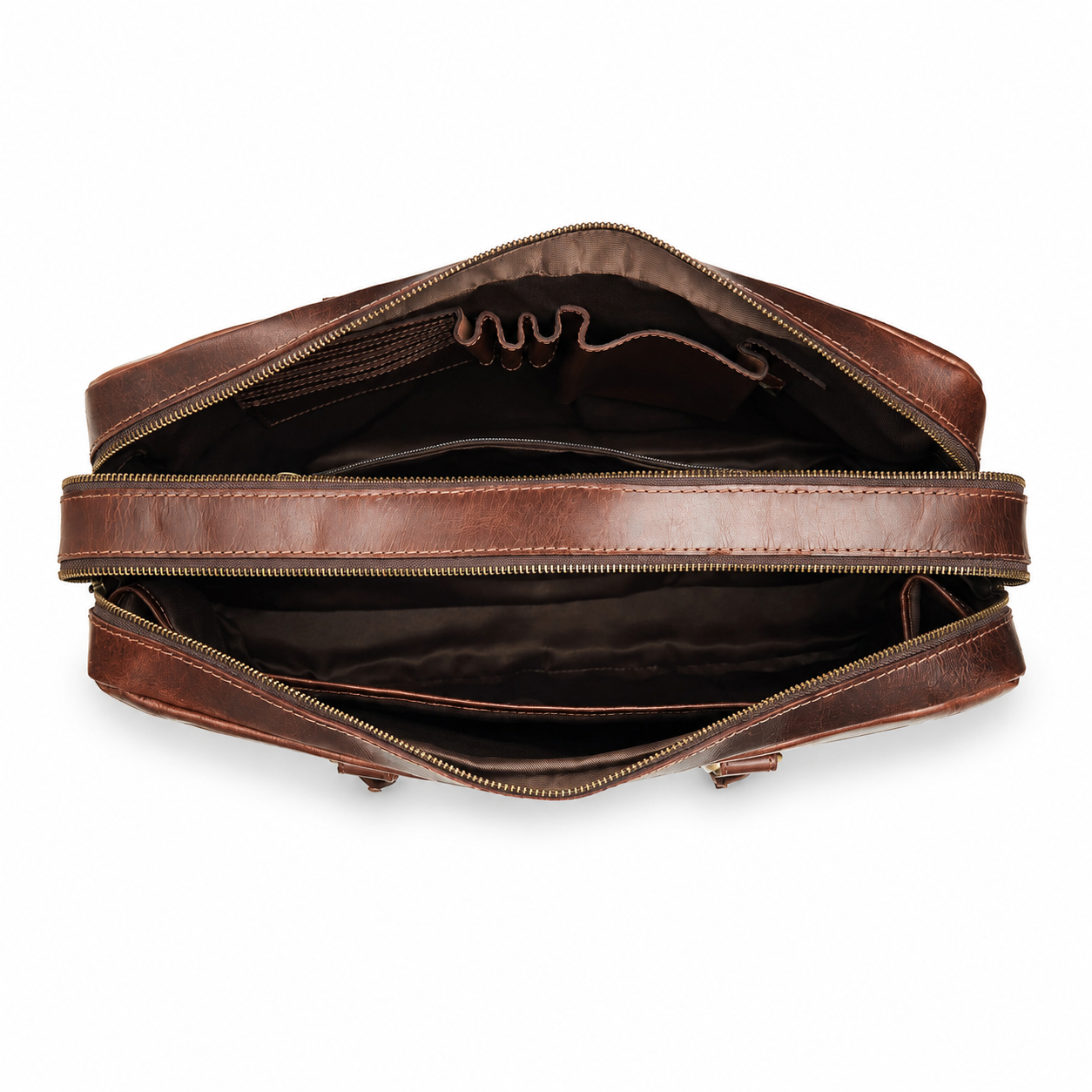 Cobalt Buffalo Leather Briefcase