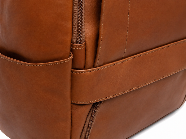 Leather Laptop Backpack Cognac Rich