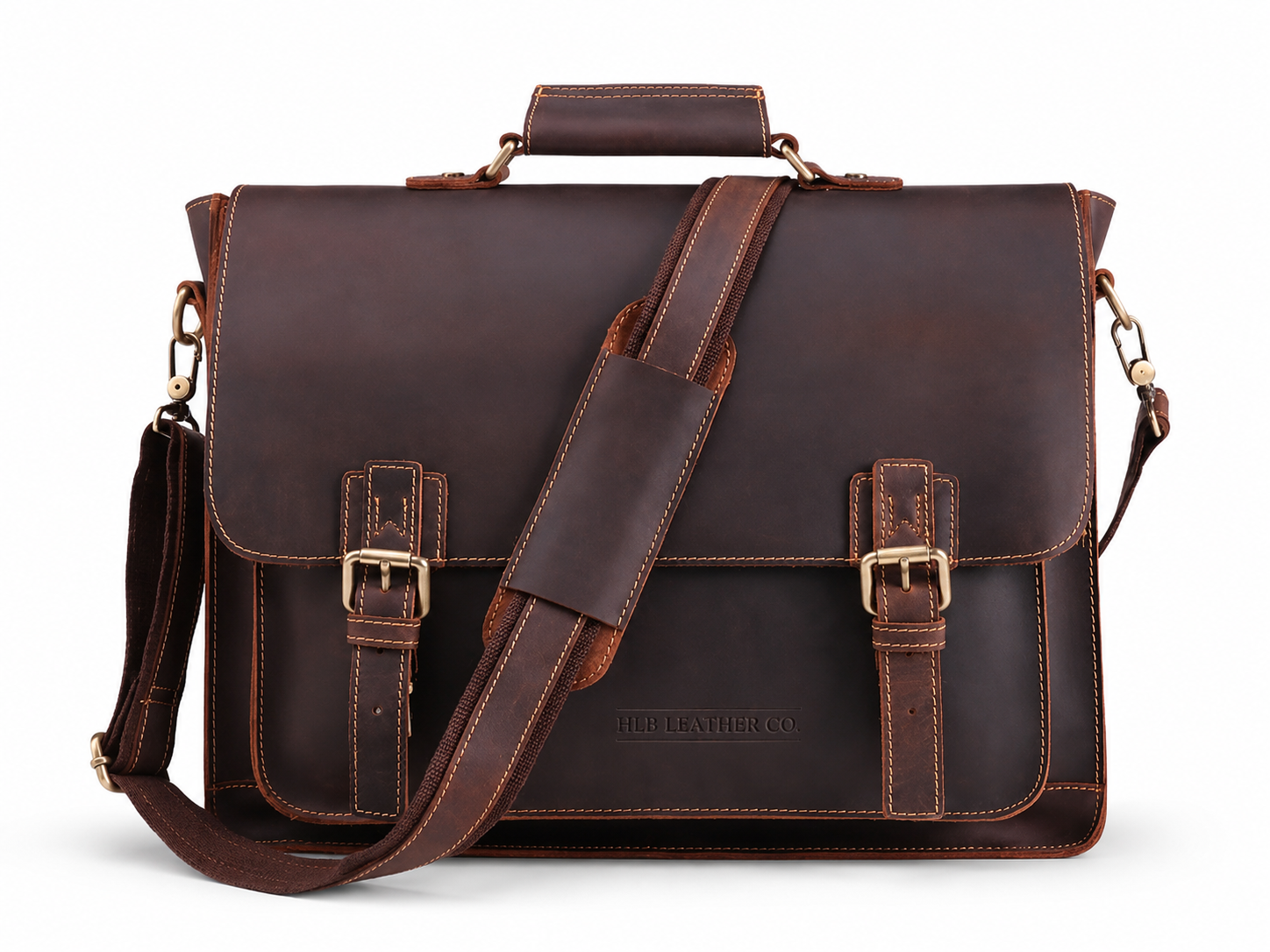 Rowan Men's Leather Briefcase – Classic Work & Business Bag