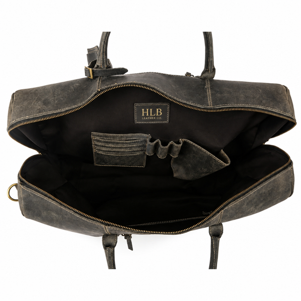 Leather 20-Inch Travel Duffel Bag for Men and Women - Full Grain Leather Overnight, Weekend, Gym, and Sports Bag
