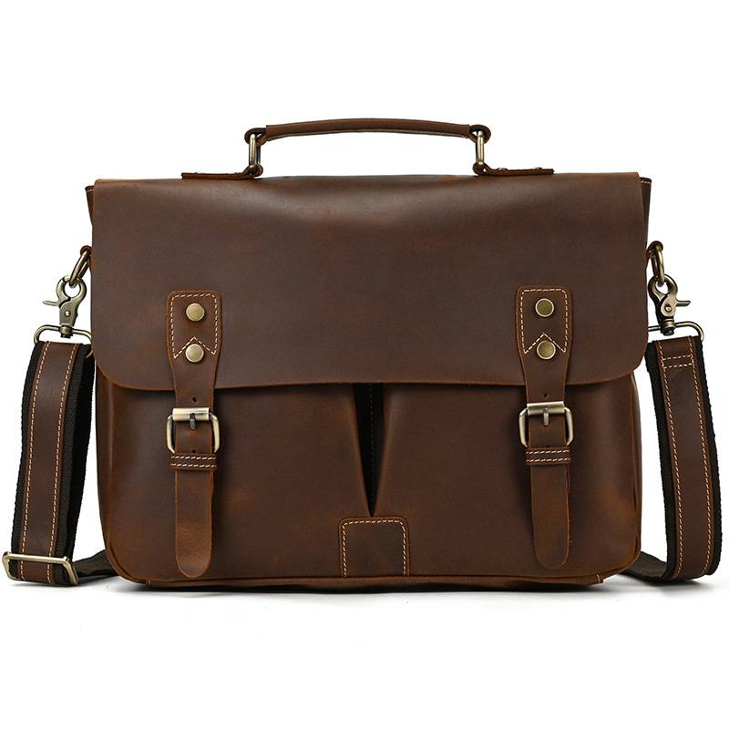 Business Commuter Leather Briefcase
