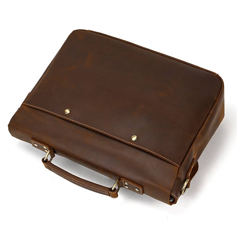Business Commuter Leather Briefcase