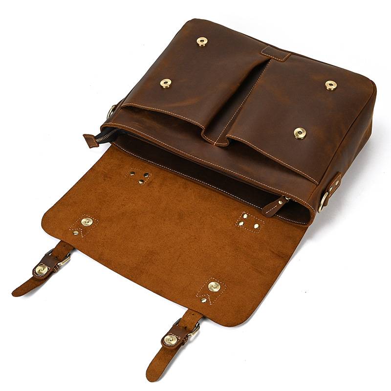 Business Commuter Leather Briefcase