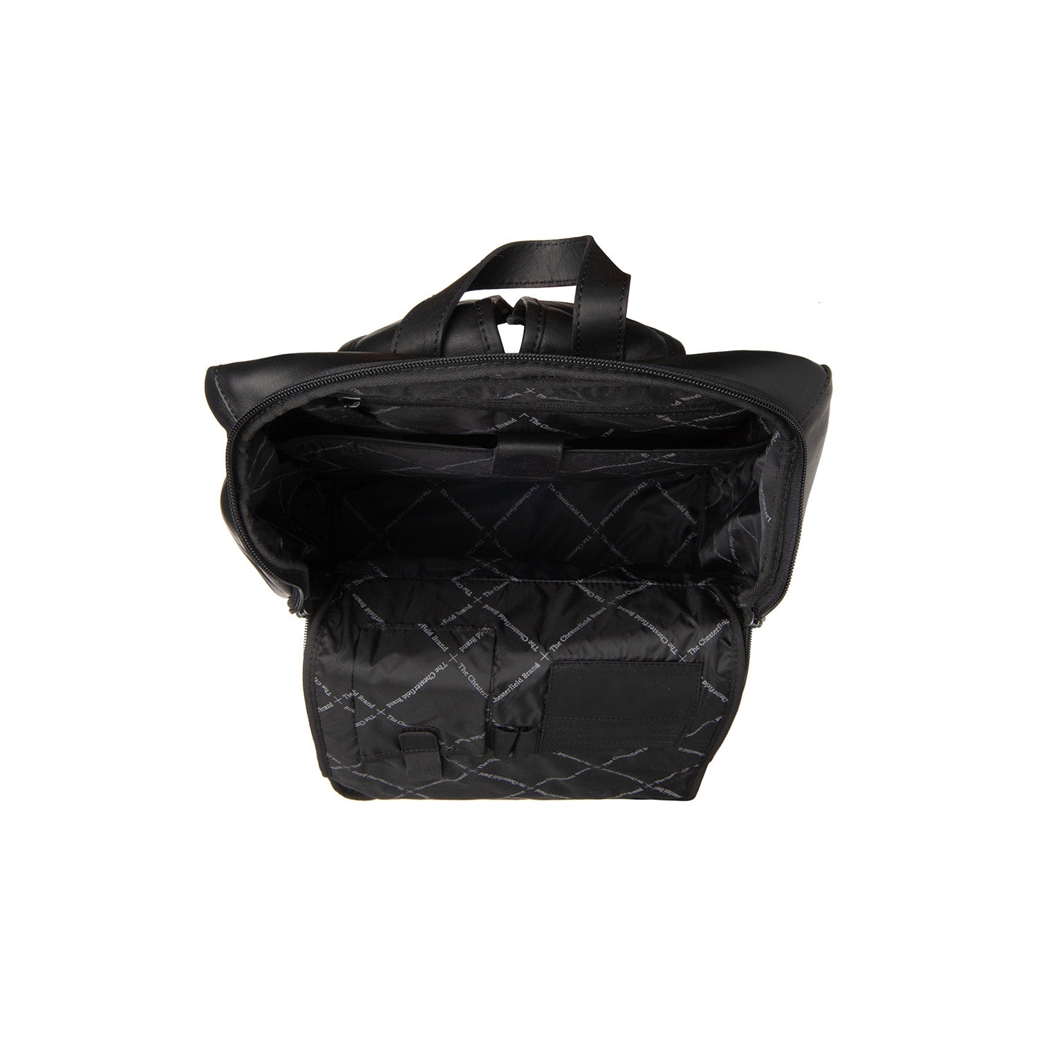 Leather Laptop Backpack Black Rich