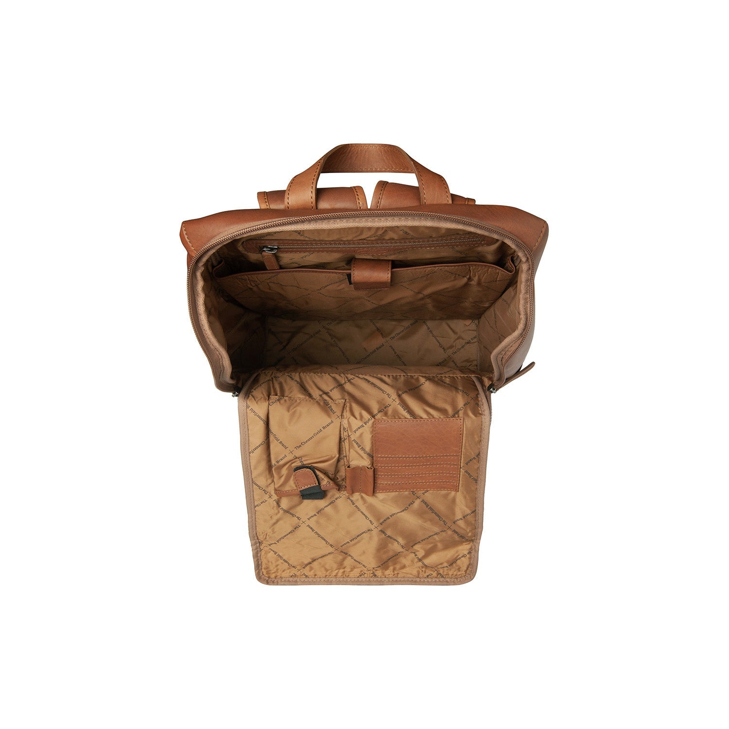 Leather Laptop Backpack Cognac Rich