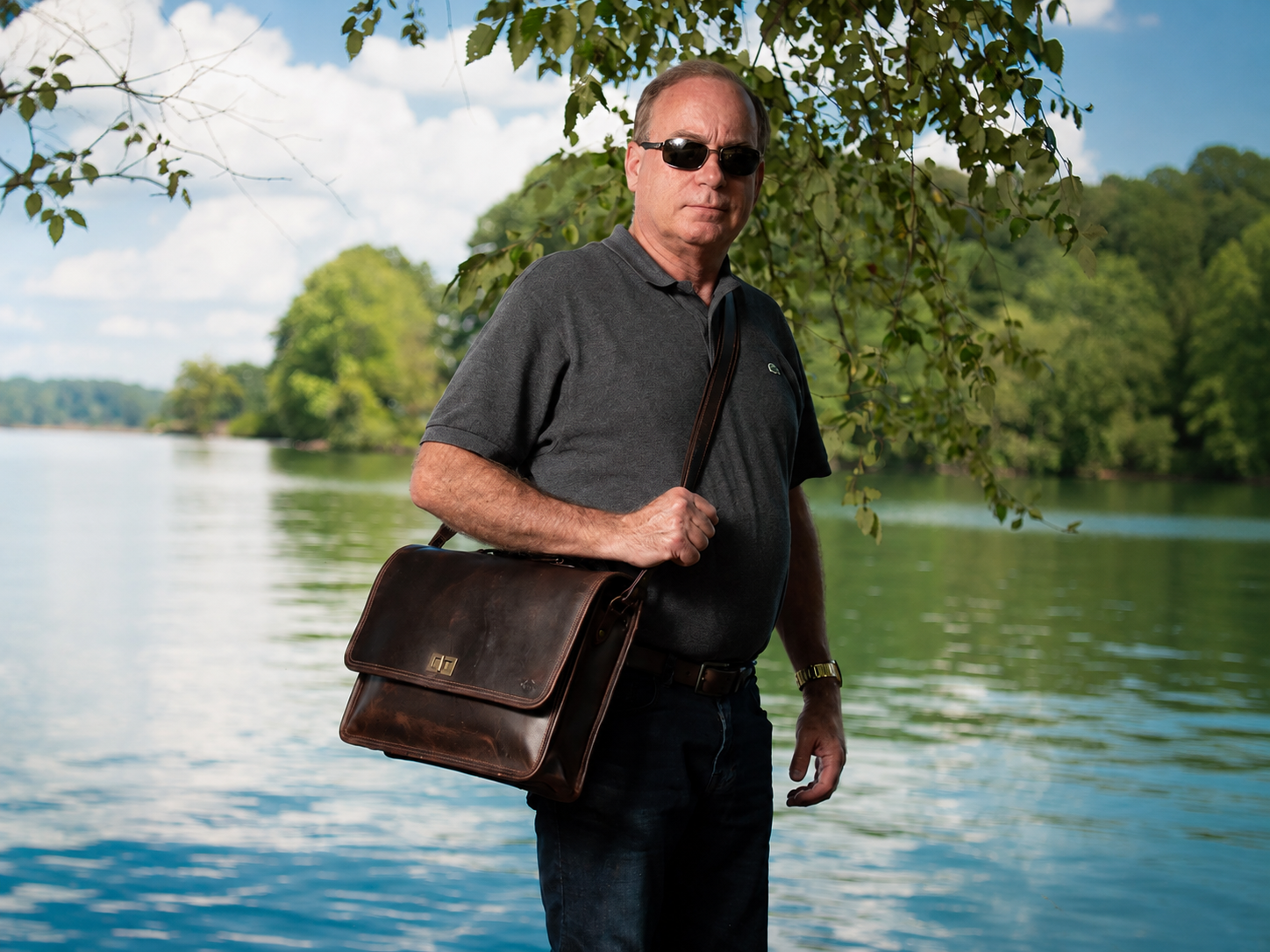 Premium Buffalo Leather Messenger Bag for Men