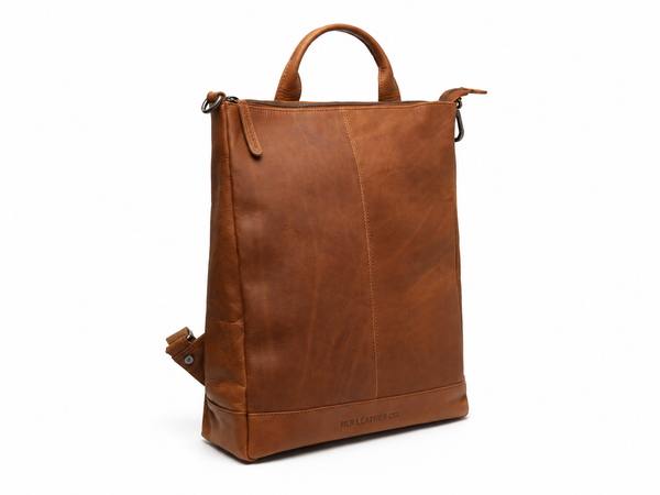 Leather Backpack Cognac Manchester