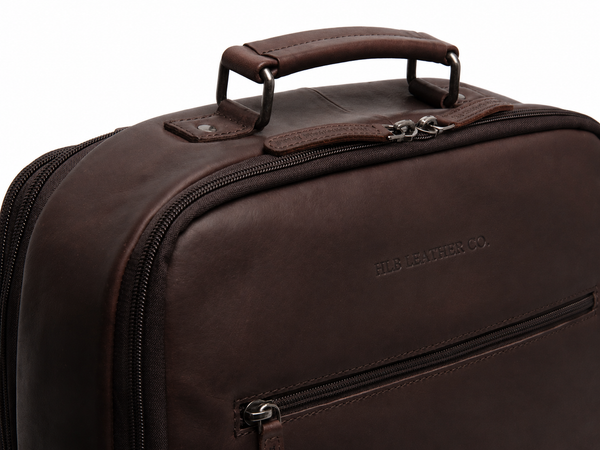 Leather Travel Backpack Brown Jamaica