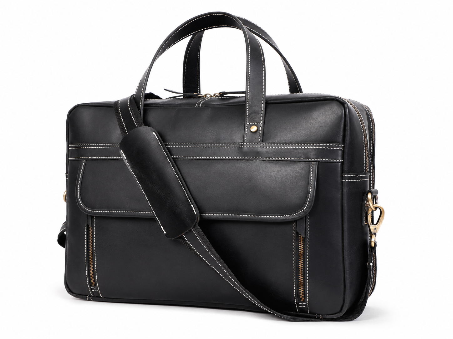 Weston Black Leather Briefcase
