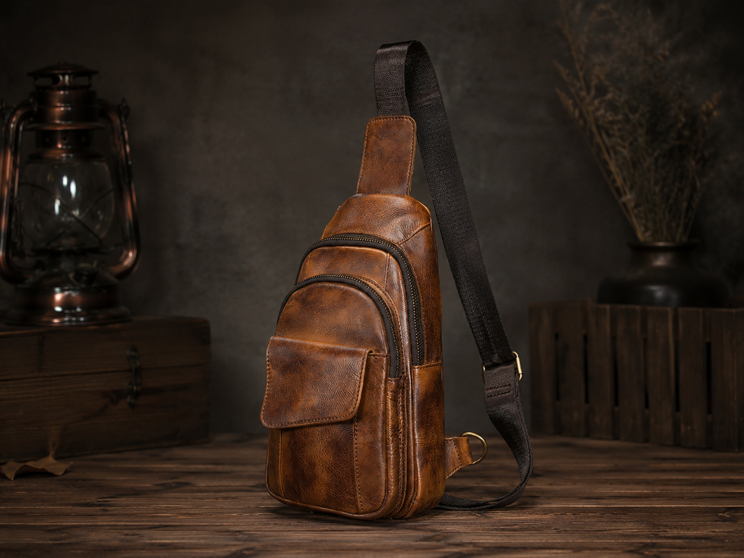 Cove Buffalo Leather Sling Bag