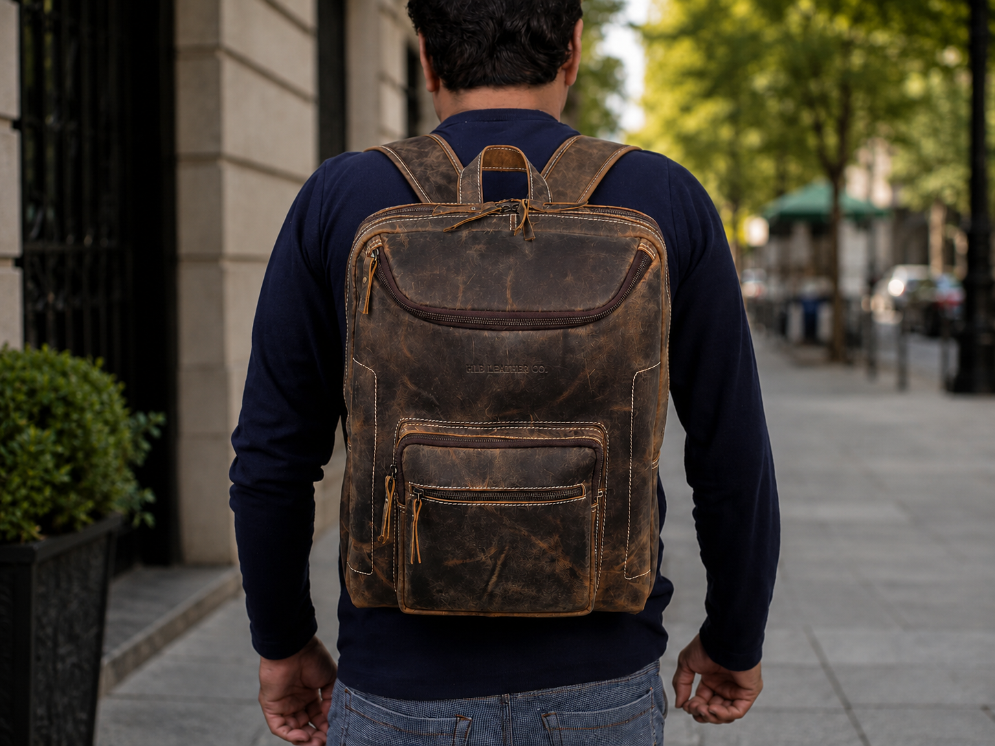 HUDSON Leather Backpack