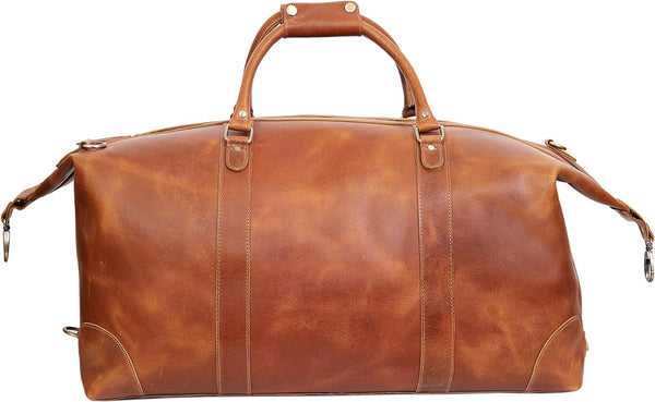 Sedona Leather Travel Duffel Bag - Tan